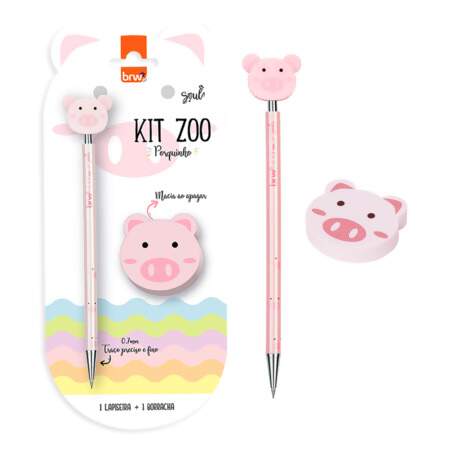 Kit Zoo Lapiseira 0.7mm BRW com Borracha