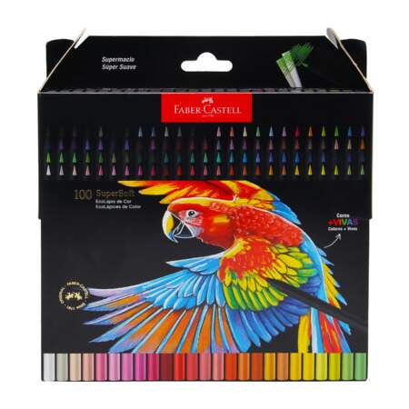 Lápis de Cor Ecolápis SuperSoft Faber-Castell 100 Cores