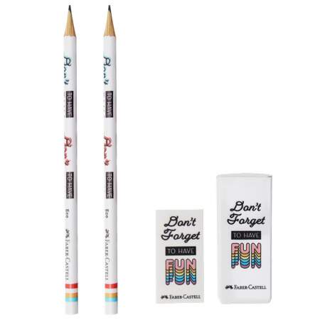 Lápis Grafite - Apontador e Borracha Faber-Castell Coleção Poster