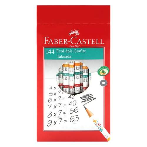 Lápis Ecolápis Grafite Tabuada Faber-Castell 933 com 144 Und