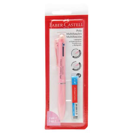 Lapiseira 0,7mm e Caneta Esferográfica 3 em 1 Faber-Castell