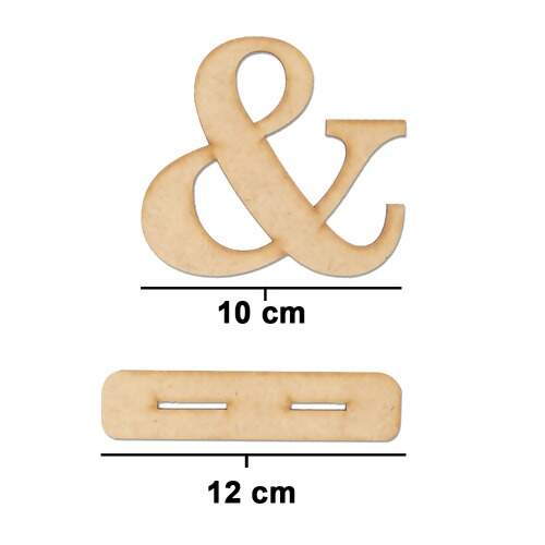 Letra E Comercial de MDF com Base Ref.698 10cm
