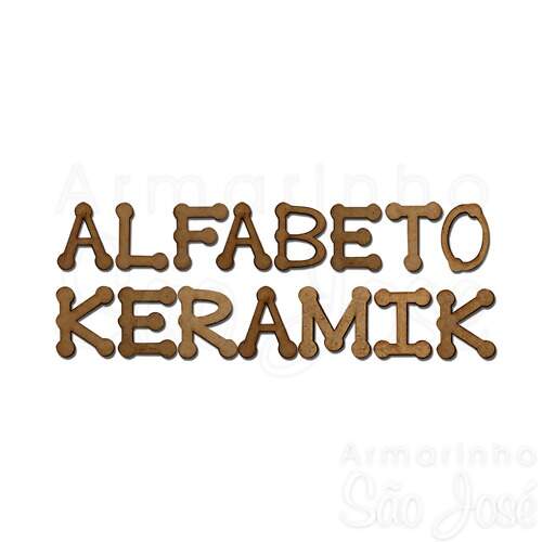 Letras Keramik de MDF - Tamanho 1,5cm ( 5 unidades ) FL