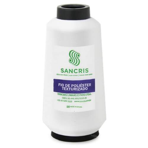 Fio para Overlok 100% Poliester Texturizado Sancris Branco 250gr