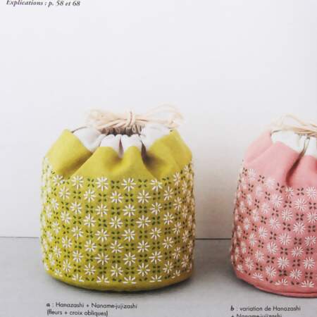 Livro Leçon de Broderie Sashiko: Le Hitomezashi