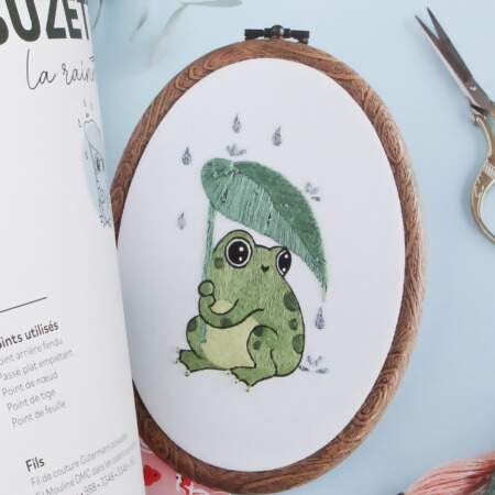 Livro Mes Animaux Kawai en Broderie 