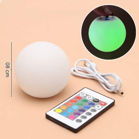 Luminária de Led Esfera USB com Controle 16 Cores
