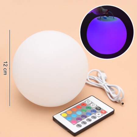 Luminária de Led Esfera USB com Controle 16 Cores