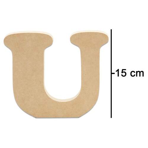 Letras Fat Art de MDF - Tamanho 15 cm - 1 unidade FL