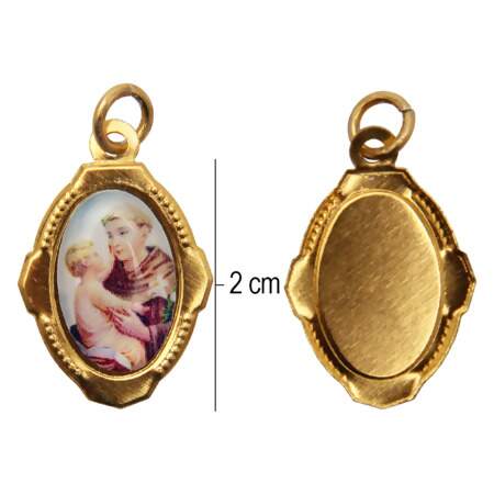 Medalha Santo Antônio Dourada com 10 Und