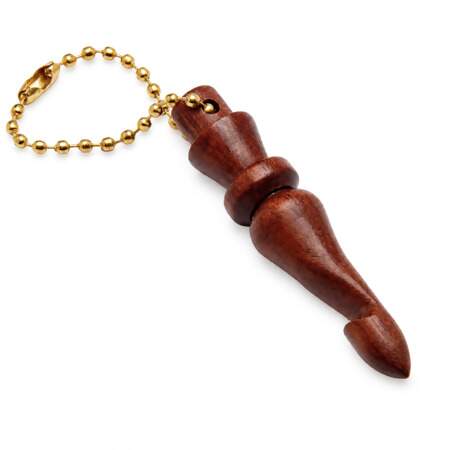 Mini Chaveiro Agulha De Crochê Pragentemiuda Madeira 5cm