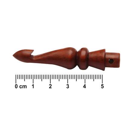 Mini Chaveiro Agulha De Crochê Pragentemiuda Madeira 5cm