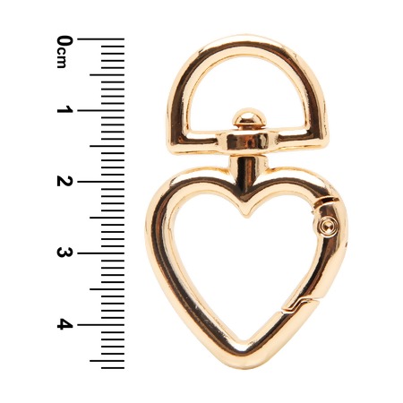 Mosquetão Coração Circulo 4,6 x 2,7cm com 06 Und