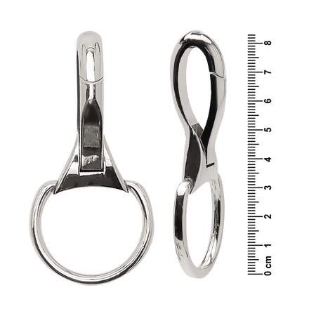 Mosquetão Grande Circulo 3,3 x 8,3cm com 06 Und