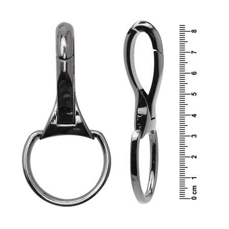 Mosquetão Grande Circulo 3,3 x 8,3cm com 06 Und