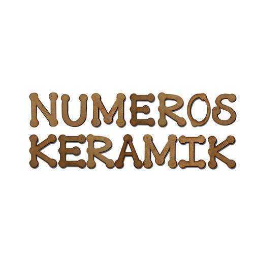 Números Keramik  de MDF- Tamanho 1,5cm ( 5 unidades ) FL