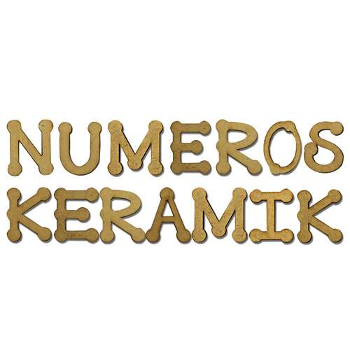 Números Keramik  de MDF- Tamanho 3cm  ( 2 unidades ) FL