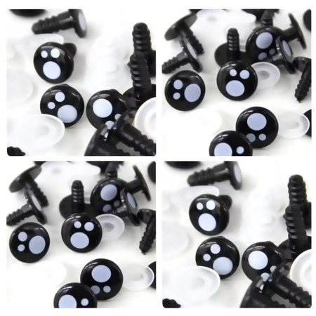 Olho para Amigurumi Redondo Patinha-Kawaii com 10 Und