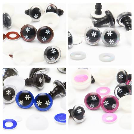 Olhos Holográficos Flocos de Neve 12mm com 10 Und