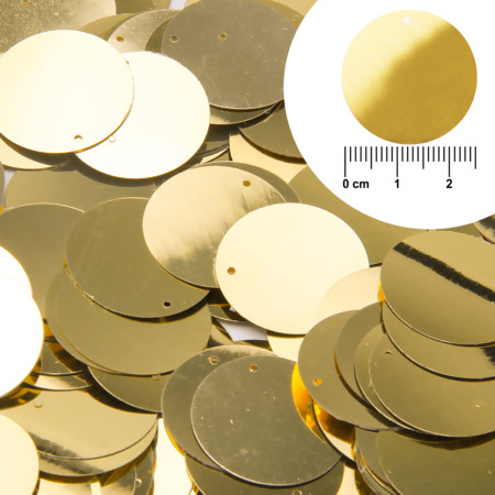 Paetê Liso Lantecor Redondo 25mm com 100g