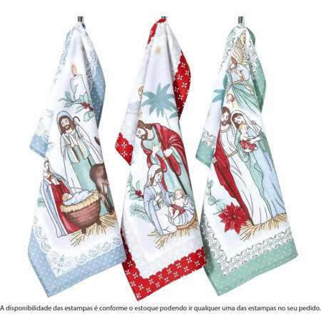 Pano de Copa Felpudo Dohler Prata Natal 103 45x65cm