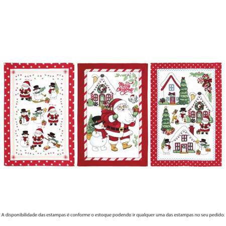 Pano de Copa Felpudo Dohler Prata Natal 118 45x65cm