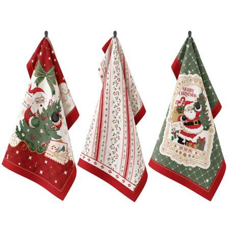 Pano de Prato Felpudo Dohler Prata Natal 130 45x65cm