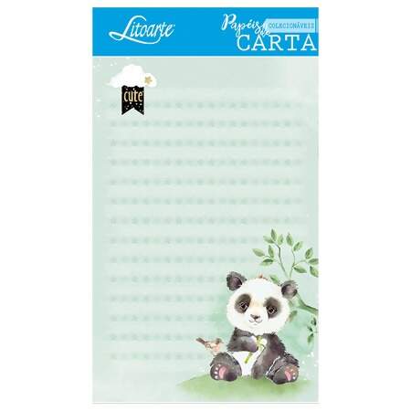 Quadro Infantil Desenho Panda Fundo Verde