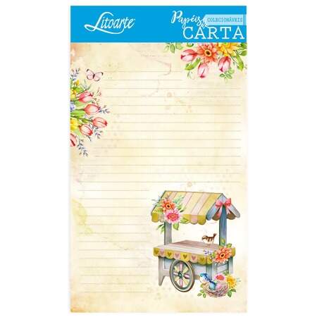Papel de Carta Litoarte PEC com 05 Und