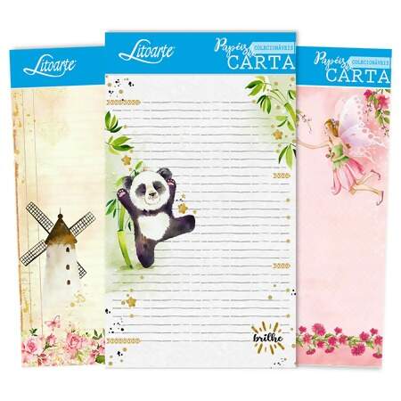 Papel de Carta Litoarte PEC com 05 Und