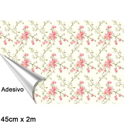 Papel Contact Linha Floral 45cm x 2mts