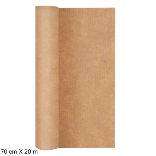 Papel Kraft Liso Albano Natural Rolo Com 70cmx20m