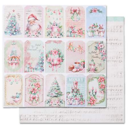 Papel para Scrapbook Dupla Face Natal Litoarte SDN 30,5x30,5cm