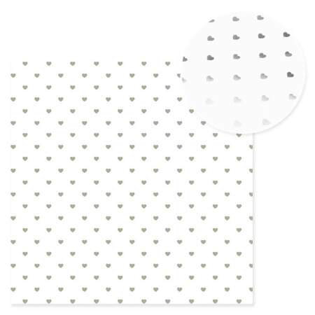 Papel para Scrapbook com Hot Estamping Litoarte SH30 30 x 30 cm