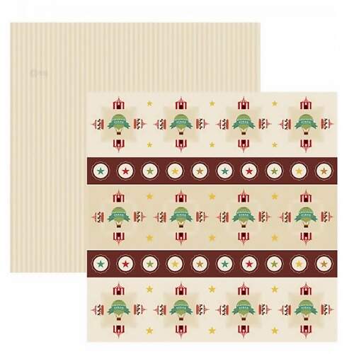 Papel P/Scrapbook Dupla Face 17901 Circo Vintage Forminhas e Toppers Toke e Crie 30,5x30,5cm 1und FL