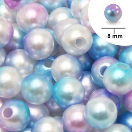 Pérola ABS Multicolor Circulo 08mm 250g