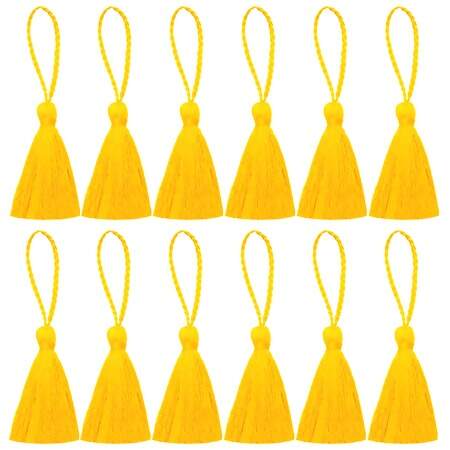 Pingente de Franja Tassel Wei 12x1cm com 12 Und