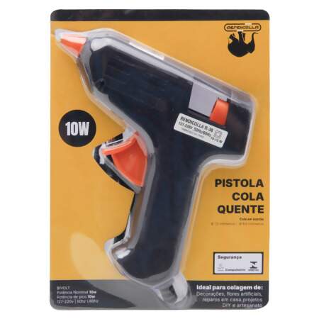 Pistola de Cola Quente Rendicolla HF-036 10W Preta 110/220V