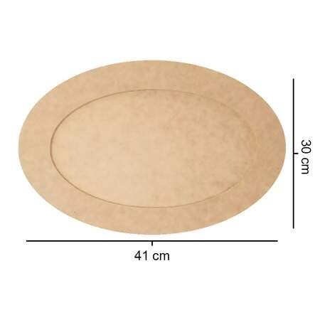 Porta Maternidade de MDF Oval M Ref.349 41x30cm