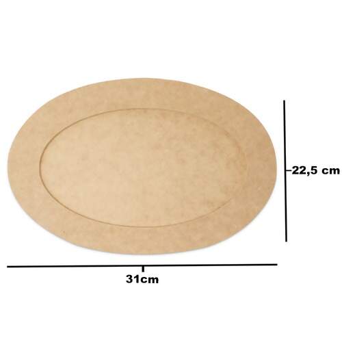 Porta Maternidade de MDF Oval P Ref.350 31x22,5cm