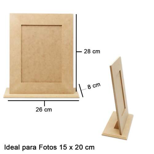 Porta Retrato de MDF com Base Vertical Ref.359 15x20cm