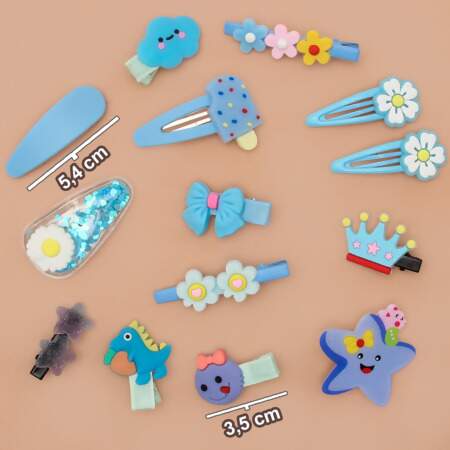 Presilha de Cabelo Infantil com 14 Und