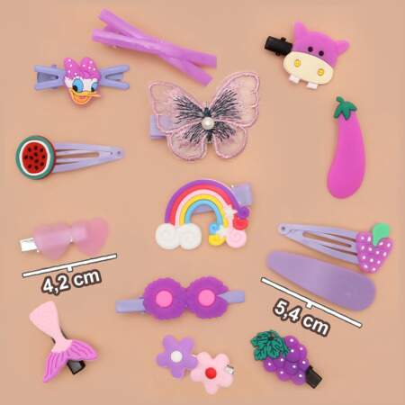 Presilha de Cabelo Infantil com 14 Und