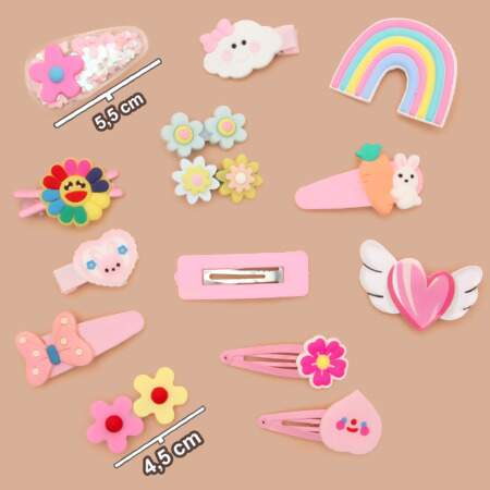Presilha de Cabelo Infantil com 14 Und