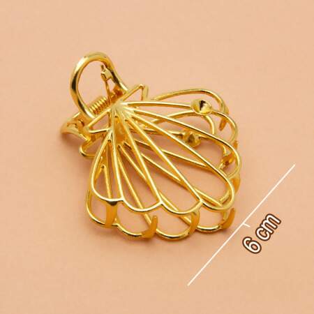 Presilha Piranha de Cabelo Metal Dourado