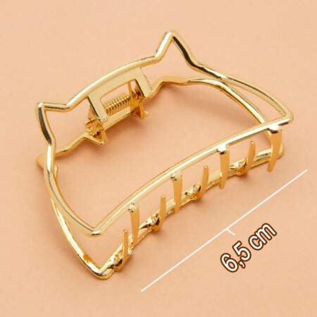 Presilha Piranha de Cabelo Metal Dourado