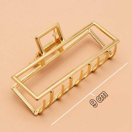Presilha Piranha de Cabelo Metal Dourado