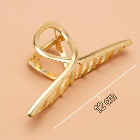 Presilha Piranha de Cabelo Metal Dourado