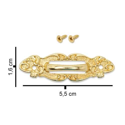 Puxador Com Alça Zamac Para Caixa de MDF A70-18 5,5x1,6cm
