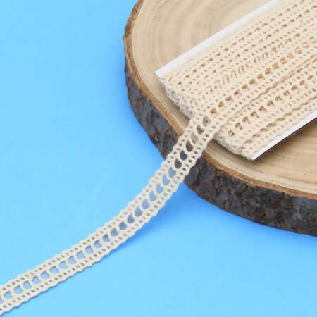 Renda de Algodão Arte Punto RA001 1,2cm 084 Cru 10mts